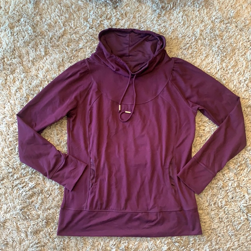 PRANA Cornelia Cowl Neck Pullover Purple
